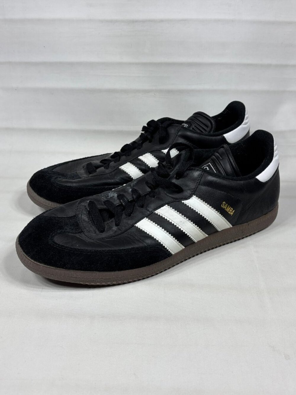 Adidas Samba OG Black White Gum Sole Mens Size 11.5 Vintage 2005 Y2K Art 034563